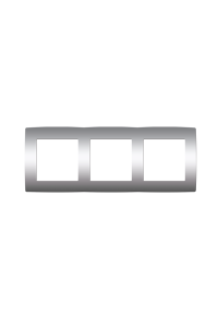 PRIME 3 GANG FRAME IP20 MATT ALUMINUM