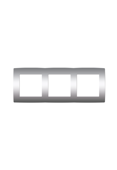 PRIME 3 GANG FRAME IP20 MATT ALUMINUM