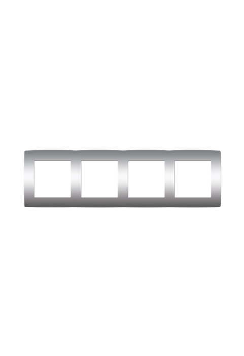 PRIME 4 GANG FRAME IP20 MATT ALUMINUM