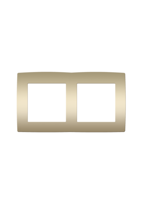 PRIME 2 GANG FRAME IP20 MATT CHAMPAGNE