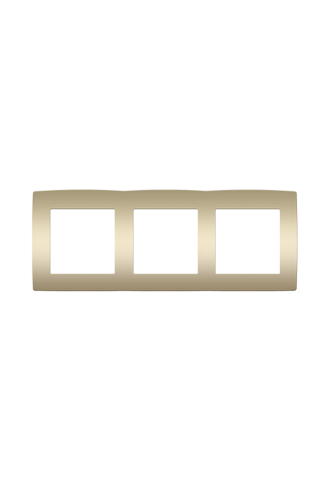 PRIME 3 GANG FRAME IP20 MATT CHAMPAGNE