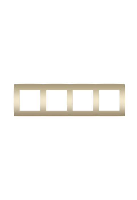 PRIME 4 GANG FRAME IP20 MATT CHAMPAGNE
