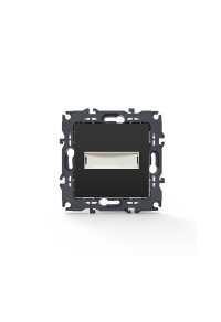 PRIME 1 GANG PUSH BUTTON & NAMEPLATE LED LAMP (12VAC) SCREWLESS 1P 10A 250VAC IP20 MATT ANTHRACITE