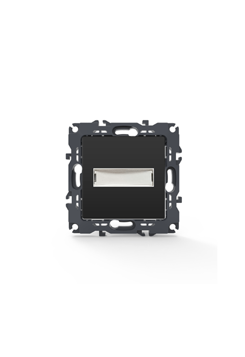 PRIME 1 GANG PUSH BUTTON & NAMEPLATE LED LAMP (12VAC) SCREWLESS 1P 10A 250VAC IP20 MATT ANTHRACITE