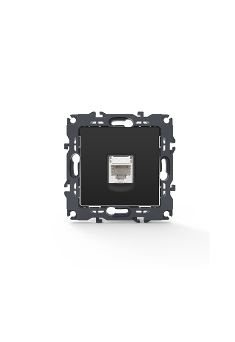 PRIME TELEPHONE SOCKET 1xRJ11 CAT3 IP20 MATT ANTHRACITE