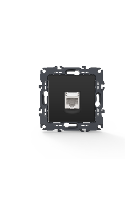 PRIME LAN SOCKET 1xRJ45 CAT6 UTP IP20 MATT ANTHRACITE