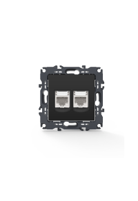 PRIME LAN SOCKET 2xRJ45 CAT6 UTP IP20 MATT ANTHRACITE