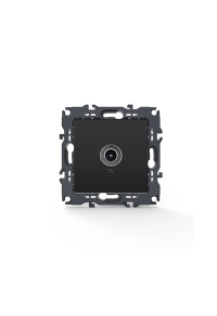 PRIME TV SOCKET END-LINE MALE CONNECTOR & SURGE PROTECTION IP20 MATT ANTHRACITE