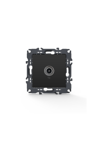 PRIME TV SOCKET THROUGH-LINE MALE CONNECTOR & SURGE PROTECTION IP20 MATT ANTHRACITE