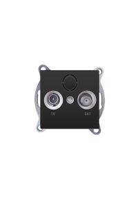 PRIME TV-SAT SOCKET END-LINE MALE & F CONNECTOR SURGE PROTECTION IP20 MATT ANTHRACITE