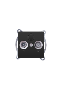 PRIME TV-SAT SOCKET THROUGH-LINE MALE & F CONNECTOR SURGE PROTECTION IP20 MATT ANTHRACITE