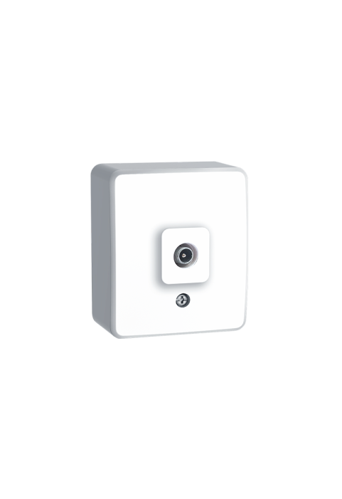 MURATA TV SOCKET END-LINE WALL MOUΝΤED MALE CONNECTOR IP20 WHITE