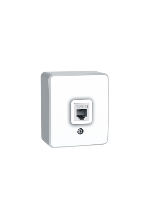 MURATA TELEPHONE SOCKET WALL MOUΝΤED 1xRJ11 CAT3 IP20 WHITE