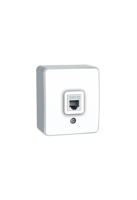 MURATA LAN SOCKET WALL MOUΝΤED 1xRJ45 CAT6 UTP IP20 WHITE