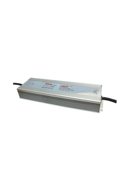 ^METAL 5YRS CV LED DRIVER 200W 230V AC-24V DC 8.3A IP67 WITH CABLES