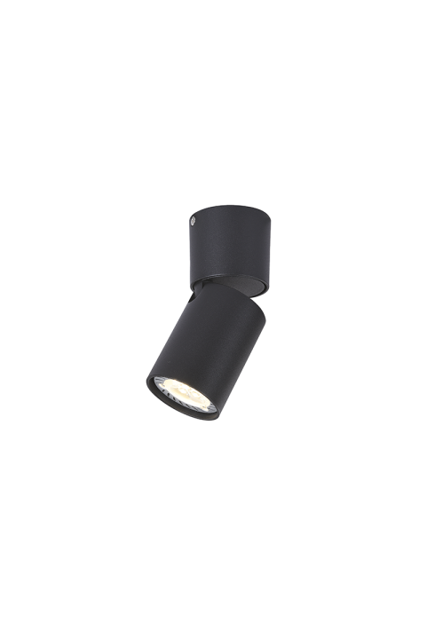 АПЛИК 1XGU10 ЧЕРЕН АЛУМИНИЙ D5,5XH13CM ELITIS