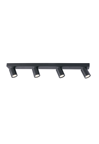 СПОТ 4XGU10 ЧЕРЕН АЛУМИНИЙ 76Χ7Χ11CM ELITIS