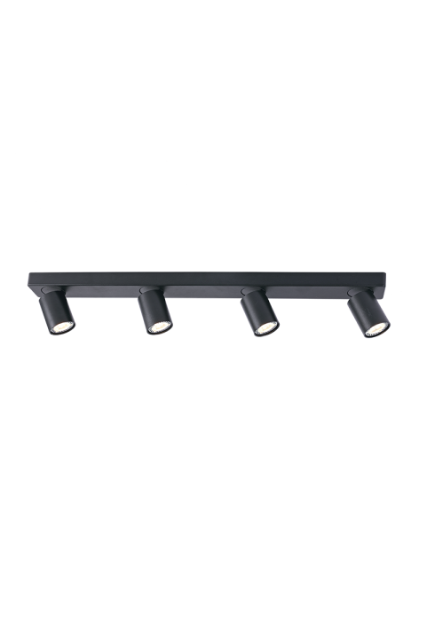 СПОТ 4XGU10 ЧЕРЕН АЛУМИНИЙ 76Χ7Χ11CM ELITIS