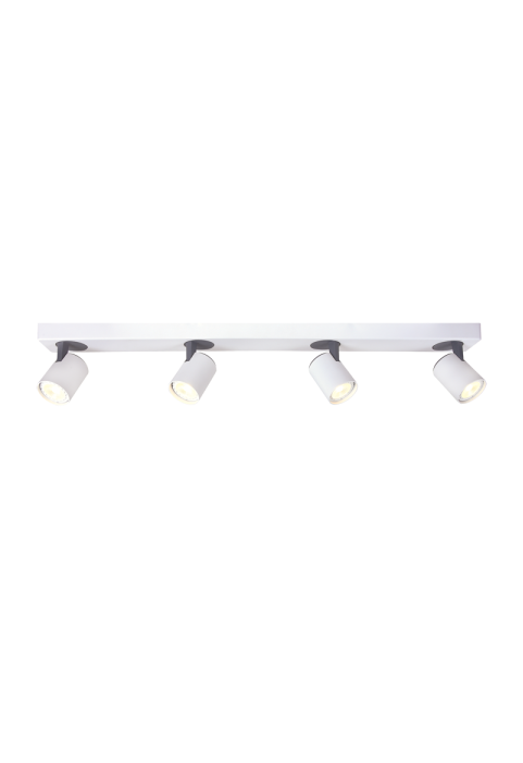 СПОТ 4XGU10  БЯЛ АЛУМИНИЙ 76Χ7Χ12CM DISCO