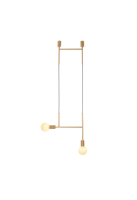 NETTO PENDANT LUMINAIRE 2ΧE27 GOLD METAL 38X4X110CM KYOTO