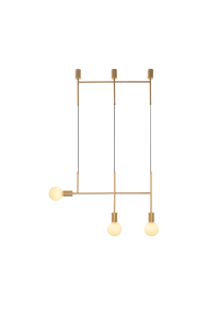 NETTO PENDANT LUMINAIRE 3ΧE27 GOLD METAL 64X4X110CM KYOTO
