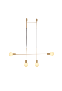 NETTO PENDANT LUMINAIRE 4ΧE27 GOLD METAL 90X4X110CM KYOTO