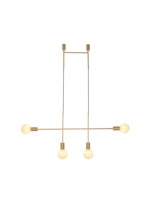 NETTO PENDANT LUMINAIRE 4ΧE27 GOLD METAL 90X4X110CM KYOTO
