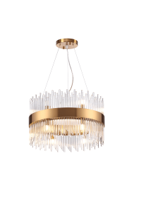 ПОЛИЛЕЙ ACA LIGHTING / LAMP 12XG9 CRYSTAL + BRASS WITH METALS D50XH110CM DYNASTY