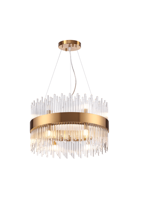 ПОЛИЛЕЙ ACA LIGHTING / LAMP 12XG9 CRYSTAL + BRASS WITH METALS D50XH110CM DYNASTY