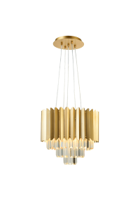 ПЕНДЕЛ LUMINAIRE 5XE14 CRYSTAL + BRASS METALLIC D40XH100CM EMPIRE