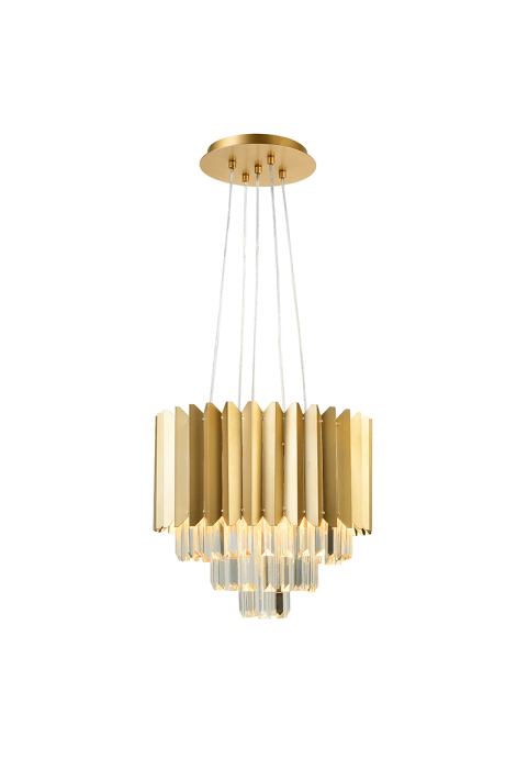ПЕНДЕЛ LUMINAIRE 5XE14 CRYSTAL + BRASS METALLIC D40XH100CM EMPIRE