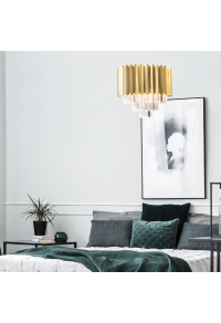 ПЕНДЕЛ LUMINAIRE 5XE14 CRYSTAL + BRASS METALLIC D40XH100CM EMPIRE