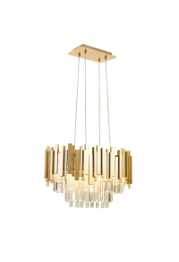 ПОЛИЛЕЙ ACA LIGHTING /  LAMP 4XE14 CRYSTAL + GOLD METAL 50X30XH100CM EMPIRE