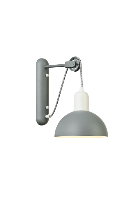 NETTO WALL MOUNTED LUMINAIRE 1XE14 GREY/WHITE METALLIC 27X18X32CM CEZANNE