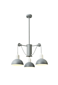 NETTO PENDANT LUMINAIRE 3XE14 GREY/WHITE METALLIC D58XH85CM CEZANNE