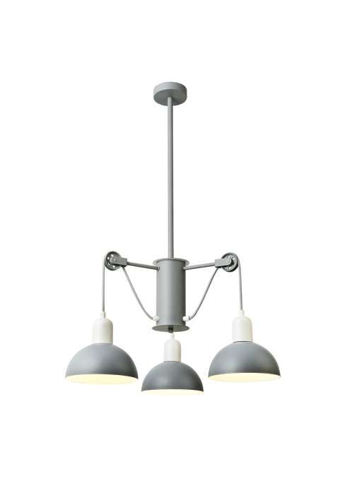 NETTO PENDANT LUMINAIRE 3XE14 GREY/WHITE METALLIC D58XH85CM CEZANNE