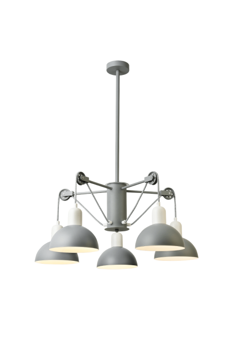 NETTO PENDANT LUMINAIRE 5XE14 GREY/WHITE METALLIC D68XH85CM CEZANNE