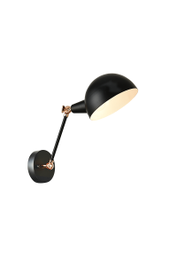 NETTO WALL MOUNTED LUMINAIRE 1XE14 BLACK METALLIC 36Χ15Χ21CM CLOTHO
