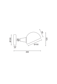 АПЛИК 1ΧΕ14 ЧЕРНО МЕТАЛНО 26Χ15Χ12CM CLOTHO
