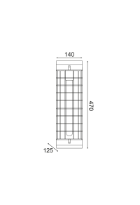 АПЛИК 1ΧΕ27 ДЪРВО+ЧЕРНО МЕТАЛНО 14X13XH47CM TESLA