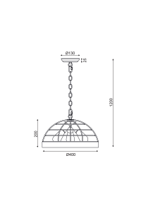 ПОЛИЛЕЙ 3ХЕ27 ДЪРВО+ЧЕРНО МЕТАЛНО D40XH120CM TESLA