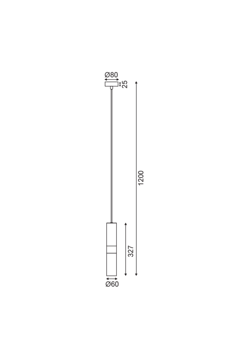 ПЕНДЕЛ 1XGU10 МЕСИНГ МЕТАЛ D80XH120CM DA VINCI