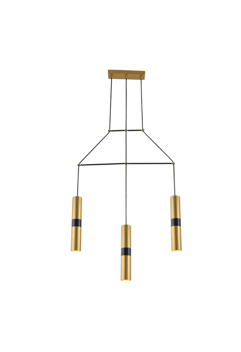 ПОЛИЛЕЙ LIGHTING 3XGU10 BRASS METALLIC 66X8XH150CM DA VINCI