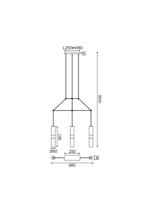 ПОЛИЛЕЙ LIGHTING 3XGU10 BRASS METALLIC 66X8XH150CM DA VINCI