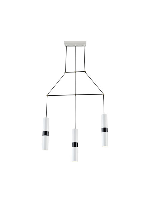 ПОЛИЛЕЙ LIGHTING 3XGU10 WHITE METALLIC 66X8XH150CM DA VINCI
