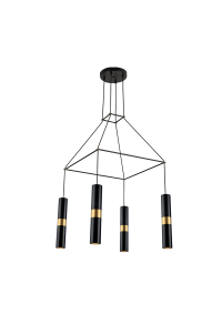 NETTO PENDANT LIGHTING 4XGU10 BLACK METALLIC 56X56XH150CM DA VINCI