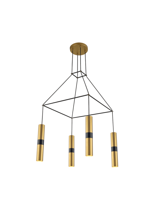 NETTO PENDANT LIGHTING 4XGU10 BRASS METALLIC 56X56XH150CM DA VINCI