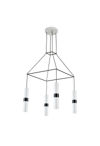 ПОЛИЛЕЙ LIGHTING 4XGU10 WHITE METALLIC 56X56XH150CM DA VINCI