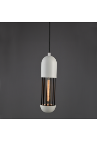 PENDANT LIGHTING 1XE27 WHITE METALLIC D10XH120CM LAB