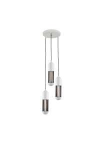 PENDANT LIGHTING 3XE27 WHITE METALLIC D27XH120CM LAB